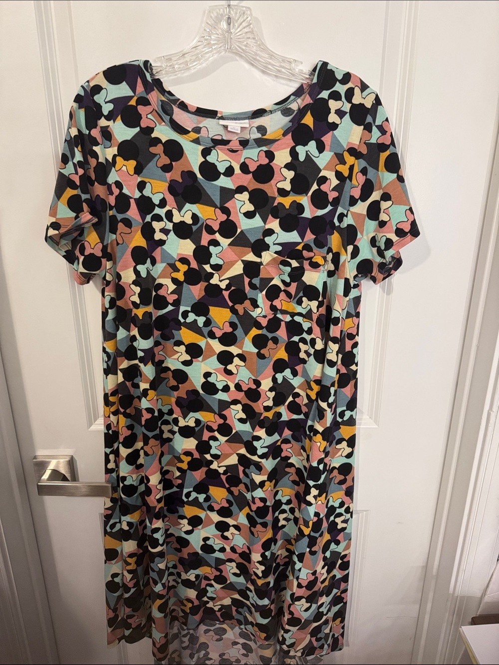 LuLaRoe Multicolor Midi Dress - Black, Mint, Peach, Yellow, Navy